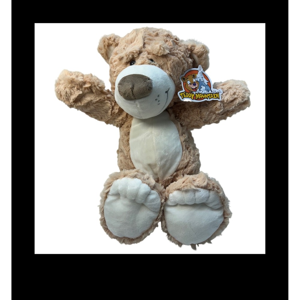 Teddy Mountain Pat Bear 16 Inch Tan Plush Stuffed Animal Toy 0780 NWT